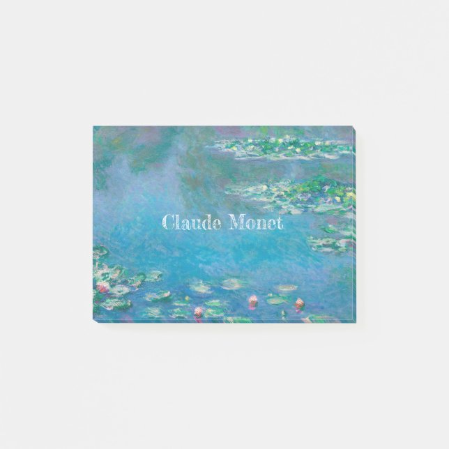 Claude Monet Blue Water Lilies Classic Post-it Klebezettel (Vorderseite)