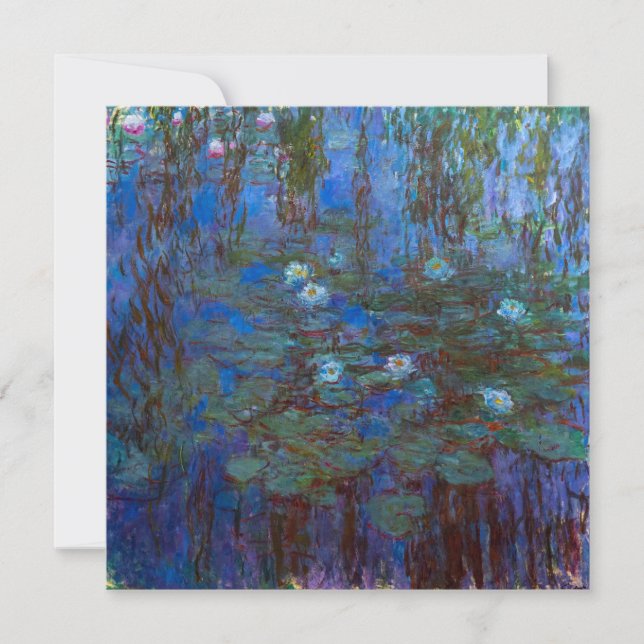 Claude Monet - Blue Water Lilies Dankeskarte (Vorderseite)