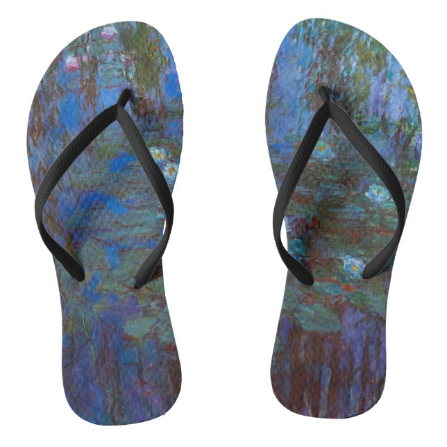 Claude Monet - Blue Water Lilies Flip Flops (Fußbett)