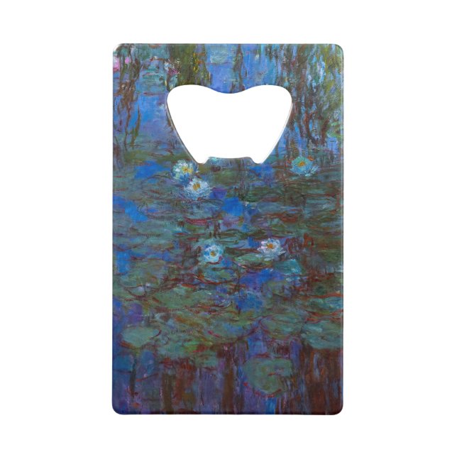 Claude Monet - Blue Water Lilies Geldbeutel Flaschenöffner (Vorderseite)