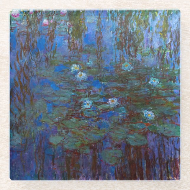 Claude Monet - Blue Water Lilies Glasuntersetzer (Vorderseite)