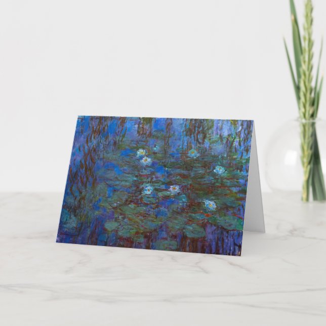 Claude Monet - Blue Water Lilies Karte (Vorderseite)
