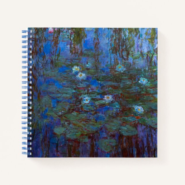 Claude Monet - Blue Water Lilies Notizbuch (Vorderseite)