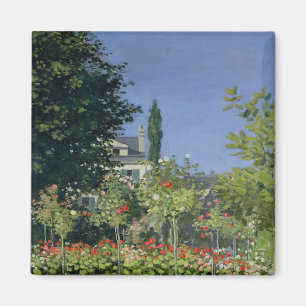 Claude Monet   Blühender Garten auf Sainte-Adresse Magnet