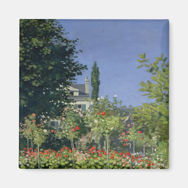 Claude Monet | Blühender Garten auf Sainte-Adresse Magnet (Vorne)