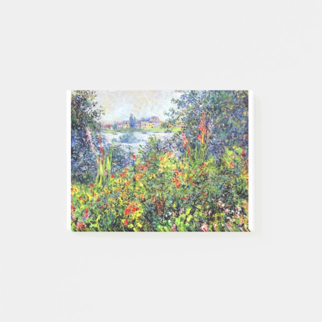 Claude Monet Blume in Vetheuil Post-it Klebezettel (Vorderseite)