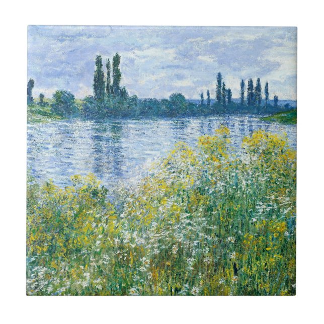 Claude Monet - Blume über die Banken Fliese (Vorderseite)