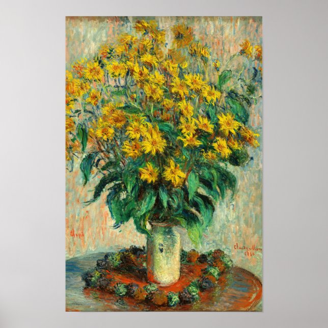 Claude Monet - Blume zu Jerusalem Artichoke Poster (Vorne)
