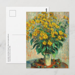 Claude Monet - Blume zu Jerusalem Artichoke Postkarte
