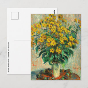 Claude Monet - Blume zu Jerusalem Artichoke Postkarte