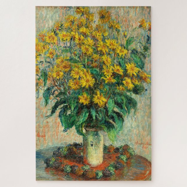 Claude Monet - Blume zu Jerusalem Artichoke Puzzle (Vertikal)