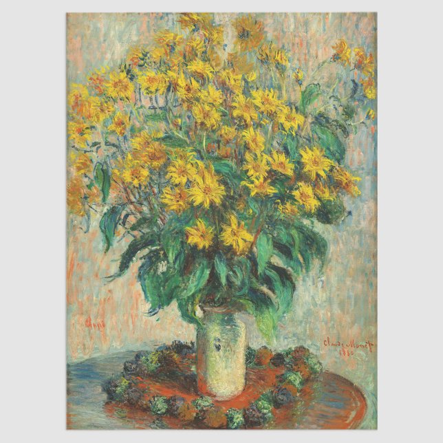 Claude Monet - Blume zu Jerusalem Artichoke Seidenpapier (Von Creator hochgeladen)
