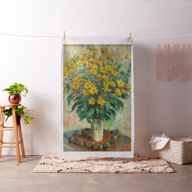 Claude Monet - Blume zu Jerusalem Artichoke Stoff (Beispiel)