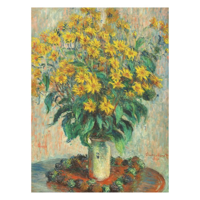 Claude Monet - Blume zu Jerusalem Artichoke Tischdecke (Vorderseite)