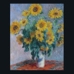 Claude Monet - BlumenBouquet, Poster<br><div class="desc">Claude Monet - Bouquet mit Sonnenblumen,  1880.. Berühmte Kunstmalerei.</div>