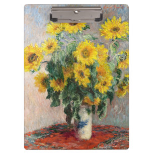Claude Monet Blumenstrauß Sonnenblumen 1881 Kunst Klemmbrett