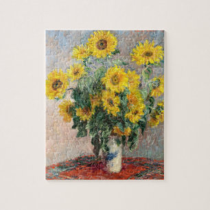 Claude Monet Blumenstrauß Sonnenblumen 1881 Kunst Puzzle