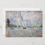 Claude Monet - Boats Regatta bei Argenteuil Dankeskarte<br><div class="desc">Die Regatta der Boote in Argenteuil / Regate a Argenteuil - Claude Monet,  Oil on Leinwand,  1874</div>