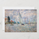 Claude Monet - Boats Regatta bei Argenteuil Einladung<br><div class="desc">Die Regatta der Boote in Argenteuil / Regate a Argenteuil - Claude Monet,  Oil on Leinwand,  1874</div>