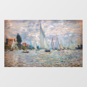 Claude Monet - Boats Regatta bei Argenteuil Fensteraufkleber