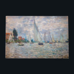 Claude Monet - Boats Regatta bei Argenteuil Fußmatte<br><div class="desc">Die Regatta der Boote in Argenteuil / Regate a Argenteuil - Claude Monet,  Oil on Leinwand,  1874</div>