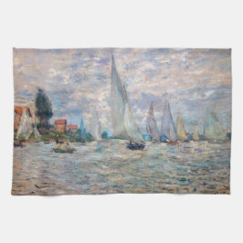 Claude Monet - Boats Regatta bei Argenteuil Geschirrtuch