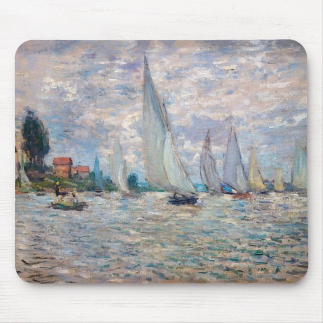 Claude Monet - Boats Regatta bei Argenteuil Mousepad (Vorne)