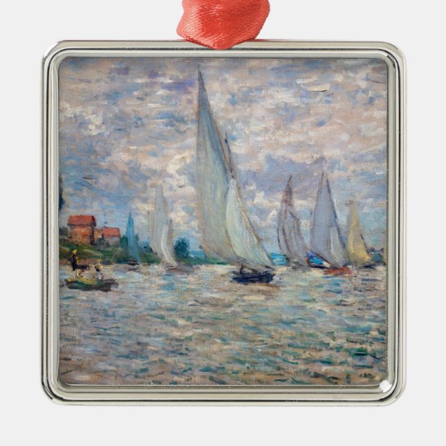 Claude Monet - Boats Regatta bei Argenteuil Ornament Aus Metall (Vorne)