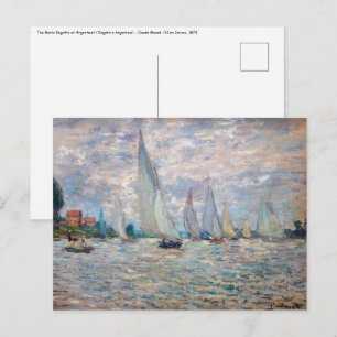 Claude Monet - Boats Regatta bei Argenteuil Postkarte