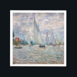 Claude Monet - Boats Regatta bei Argenteuil Serviette<br><div class="desc">Die Regatta der Boote in Argenteuil / Regate a Argenteuil - Claude Monet,  Oil on Leinwand,  1874</div>