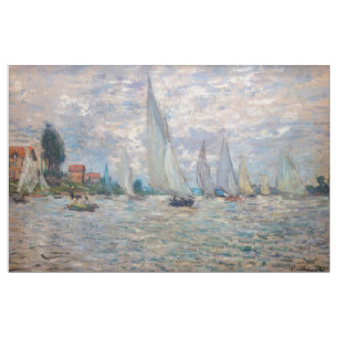 Claude Monet - Boats Regatta bei Argenteuil Stoff