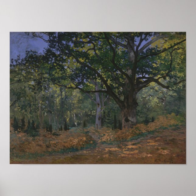 Claude Monet | Bodmer Eiche, Fontainebleau Fores Poster (Vorne)