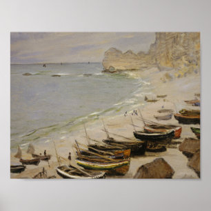 Claude Monet - Boot am Strand bei Etretat Poster