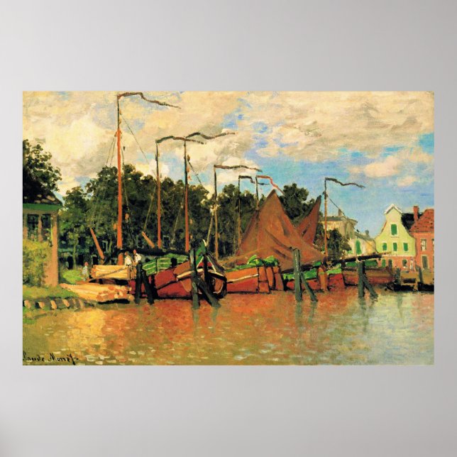 Claude Monet, Boote in Zaandam, Poster (Vorne)