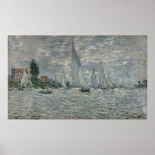 Claude Monet Boote oder Regatta in Argenteuil Poster
