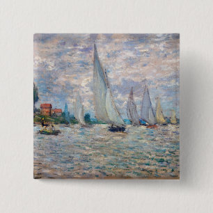 Claude Monet - Boote Regatta in Argenteuil Button