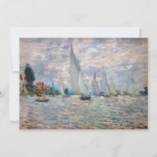 Claude Monet - Boote Regatta in Argenteuil Dankeskarte