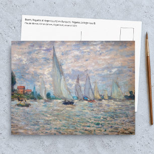 Claude Monet - Boote Regatta in Argenteuil Postkarte