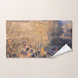 Claude Monet - Boulevard des Capucines in Paris Badhandtuch Set