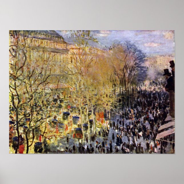 Claude Monet - Boulevard des Capucines in Paris Poster (Vorne)