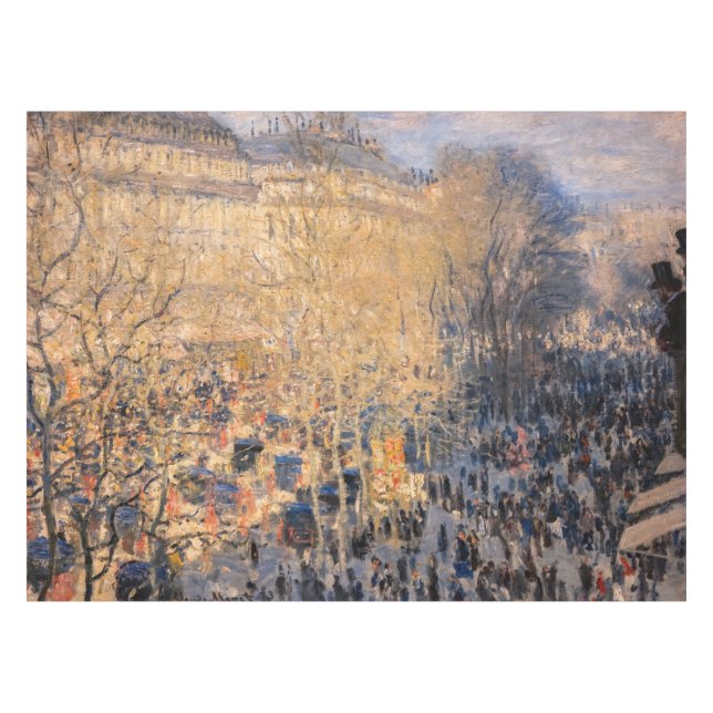 Claude Monet - Boulevard des Capucines in Paris Tischdecke (Vorderseite (Horizontal))