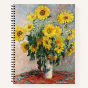 Claude Monet Bouquet der Sonnenblumen 1881 Kunst Notizbuch