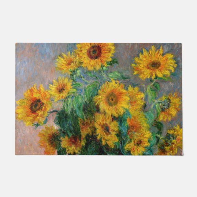 Claude Monet - Bouquet der Sonnenblumen Fußmatte (Vorderseite)