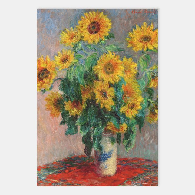 Claude Monet - Bouquet der Sonnenblumen Geschenkpapier Set (Von Creator hochgeladen)