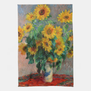 Claude Monet - Bouquet der Sonnenblumen Geschirrtuch