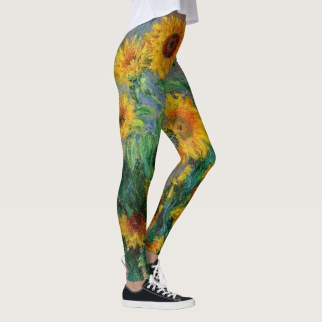 Claude Monet - Bouquet der Sonnenblumen Leggings (Rechts)