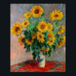Claude Monet - Bouquet der Sonnenblumen Poster<br><div class="desc">Bouquet of Sunflowers / Bouquet de tournesols - Claude Monet,  Oil on Leinwand,  1881</div>