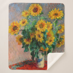 Claude Monet - Bouquet der Sonnenblumen Sherpadecke