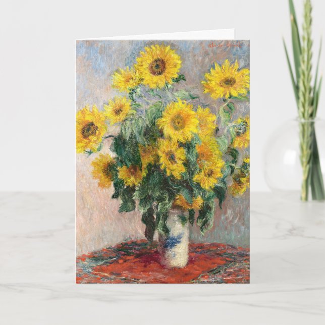 Claude Monet Bouquet of Sunflowers 1881 Art Karte (Vorderseite)