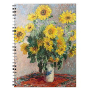Claude Monet Bouquet Sonnenblumen 1881 Kunst Notizblock